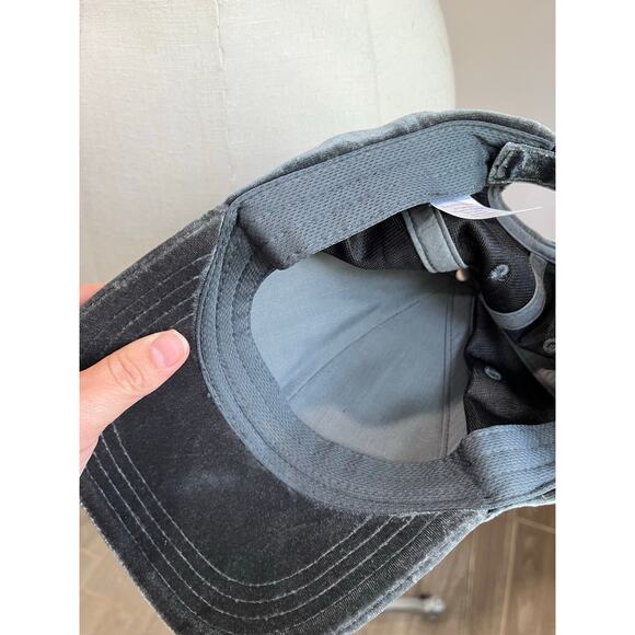 Calia Velvet Gray Baseball Cap Adjustable Strapback Black Women’s - Picture 7 of 7